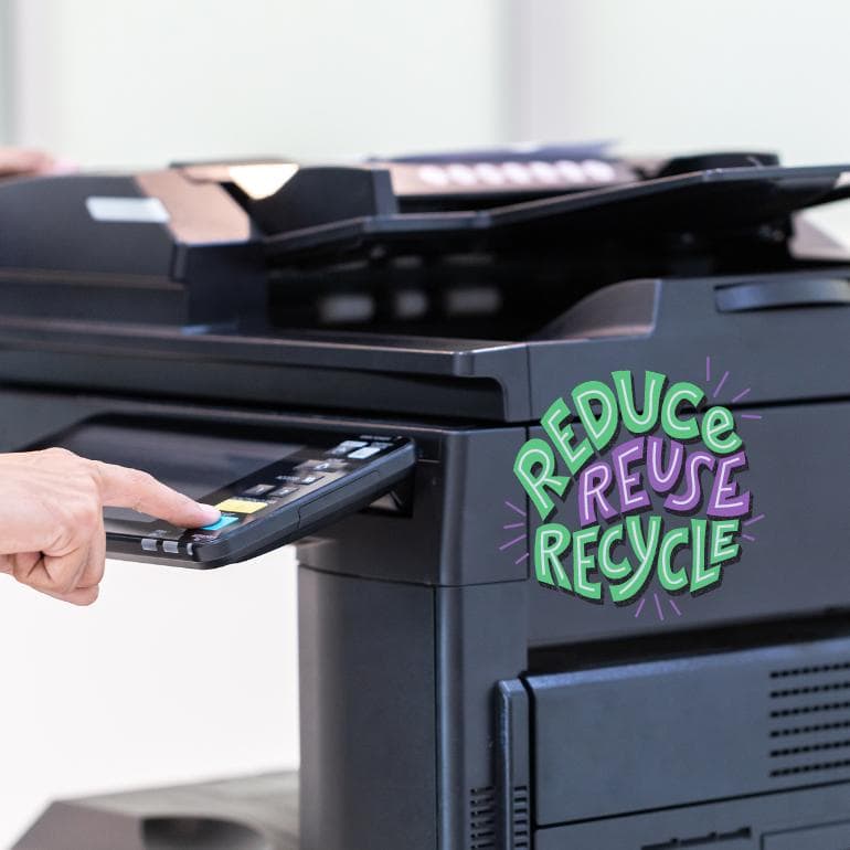 Printer - less waste less energy multi-function office printer
