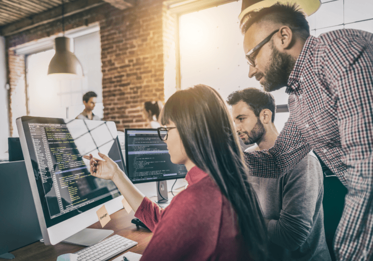 mentorship program Computer developers at work