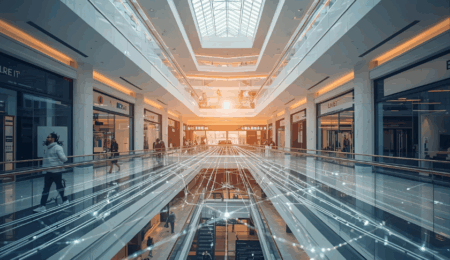 Retail space leveraging managed IT solutions for seamless customer experience.