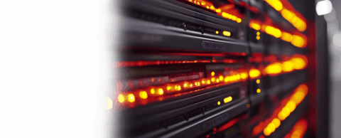  Illuminated server rack in a server cabinet