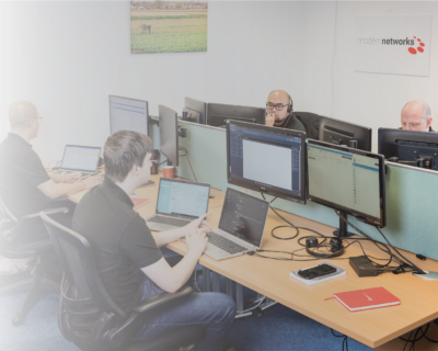  Modern Networks IT support engineers at work in the company